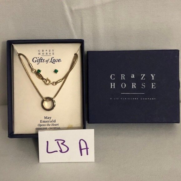 Liz Claiborne Crazy Horse May Necklace Earring Set NIB - Picture 7 of 8